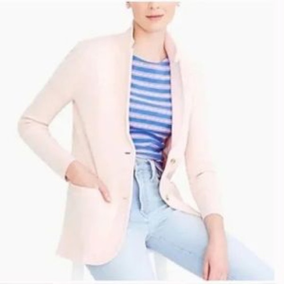 J. Crew Factory Jackets & Blazers - J.Crew Factory | Sweater Blazer Light Pink XXS